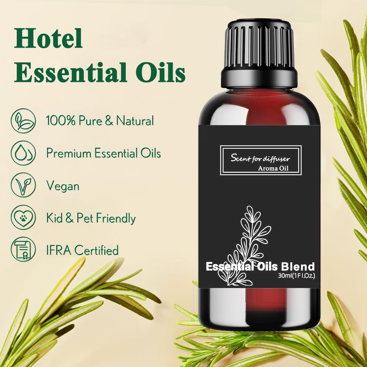 Wandering Breeze Essential Oil Inspired by W Hotel for Diffusers, Pure Hotel Diffuser Oil, Sandalwood, Cedarwood and Musk, Home Luxury & Hotel Scent - 30ML - Image 3