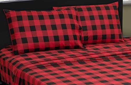 Miniatura 5 de Bliss Casa Juego de sábanas de franela de 4 piezas, 100% algodón, tamaño Queen, bolsillos profundos de alto GSM, juego de sábanas de franela cálida