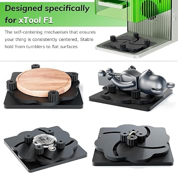 Adjustable Self-Centering Fixture for xTool F1, Keeps Items Stable Always