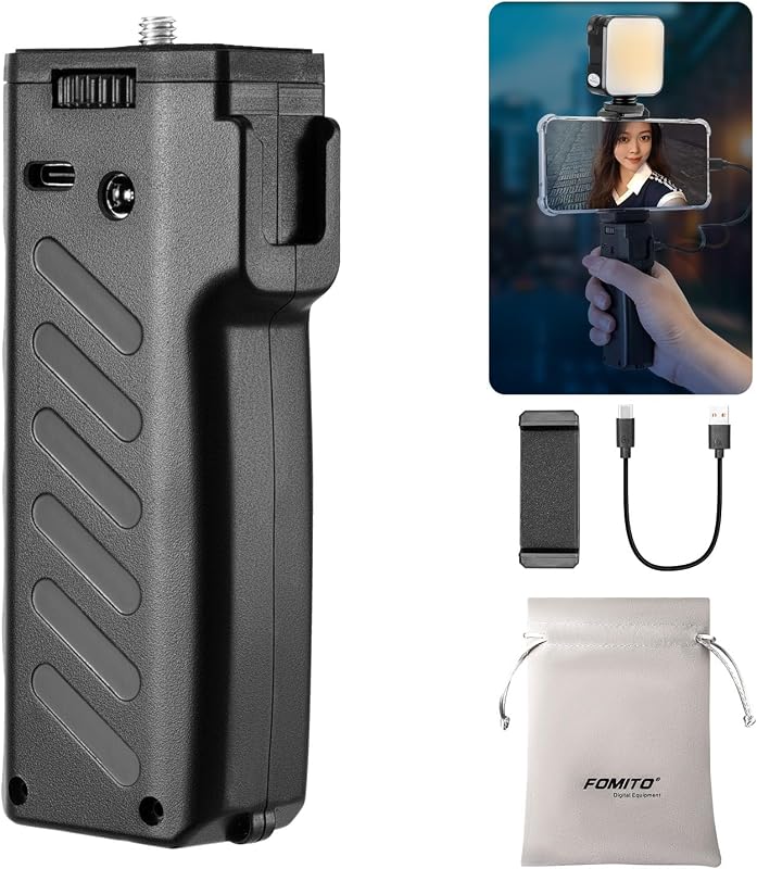 Empuñadura de carga Fomito VB-38W, batería de litio de alta capacidad de 6000 mAh, compatible con interfaz de salida DC1 USB/tipo-C, múltiples mecanismos de protección de entrada y salida