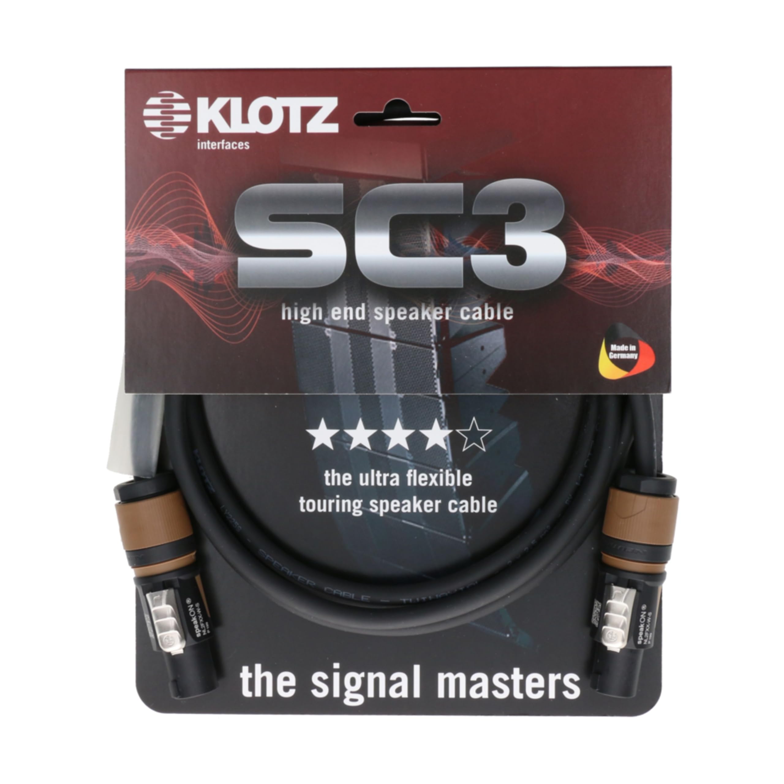 Klotz SC3-L2FF0100 Lautsprecherkabel 1 m - Cavo per altoparlanti