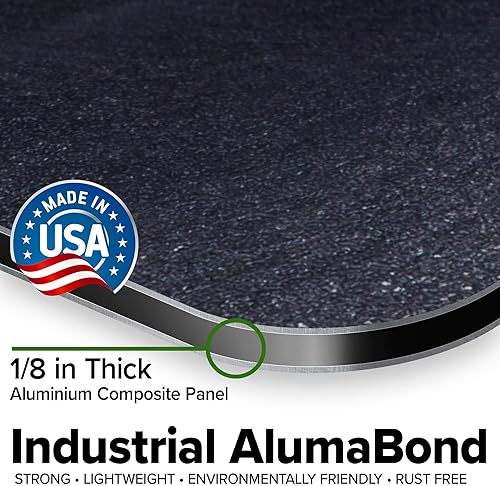 Miniatura 1259 de My Sign Center - Letrero personalizado, 11 colores de fuente, 13 estilos de fuente, 4 opciones de agujero, 22 tamaños, 8 x 32 pulgadas, sin óxido,