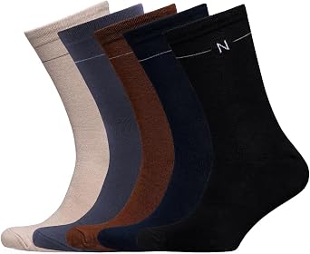 NUDUS Bamboo Rayon Mens Socks Premium Quality, Very Soft Thin Breathable - 5 Pair Luxury Gift Box Moisture Wicking