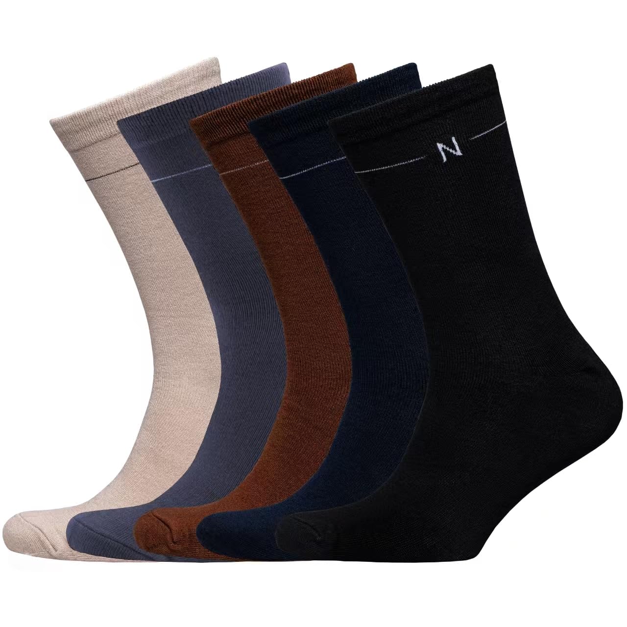 NUDUS Bamboo Rayon Men’s Socks – Premium Quality, Very Soft Thin Breathable - 5 Pair Luxury Gift Box – Moisture Wicking