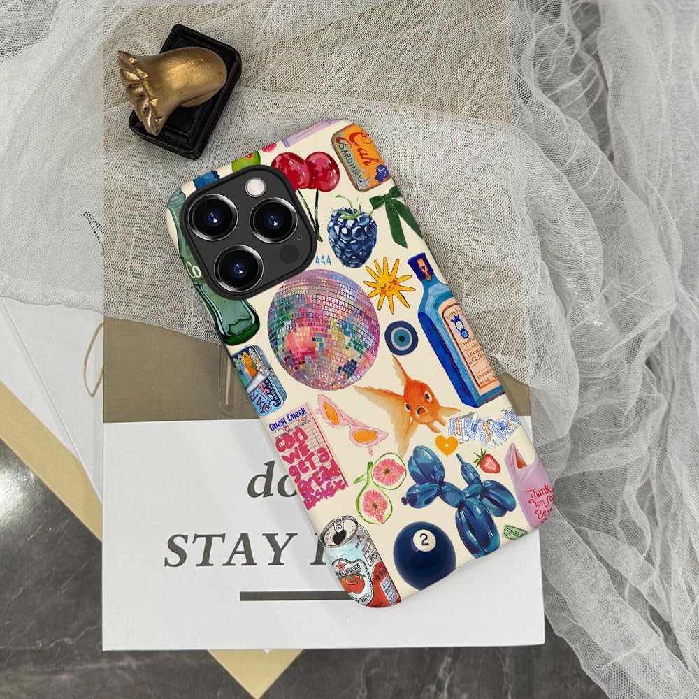 Generic Compatible with for iPhone 16 Pro,European Collage Lovely Phone Case for Girl Women Boy Men,Scratch Resistant Shockproof Cover Phone Case for iPhone 16 Pro - Image 7