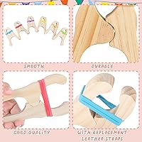 Vista 3 de 6 piezas de clips de madera para jugar para niños, kit de construcción de fuertes Montessori y Waldorf, clips de seda gigantes de madera hechos a