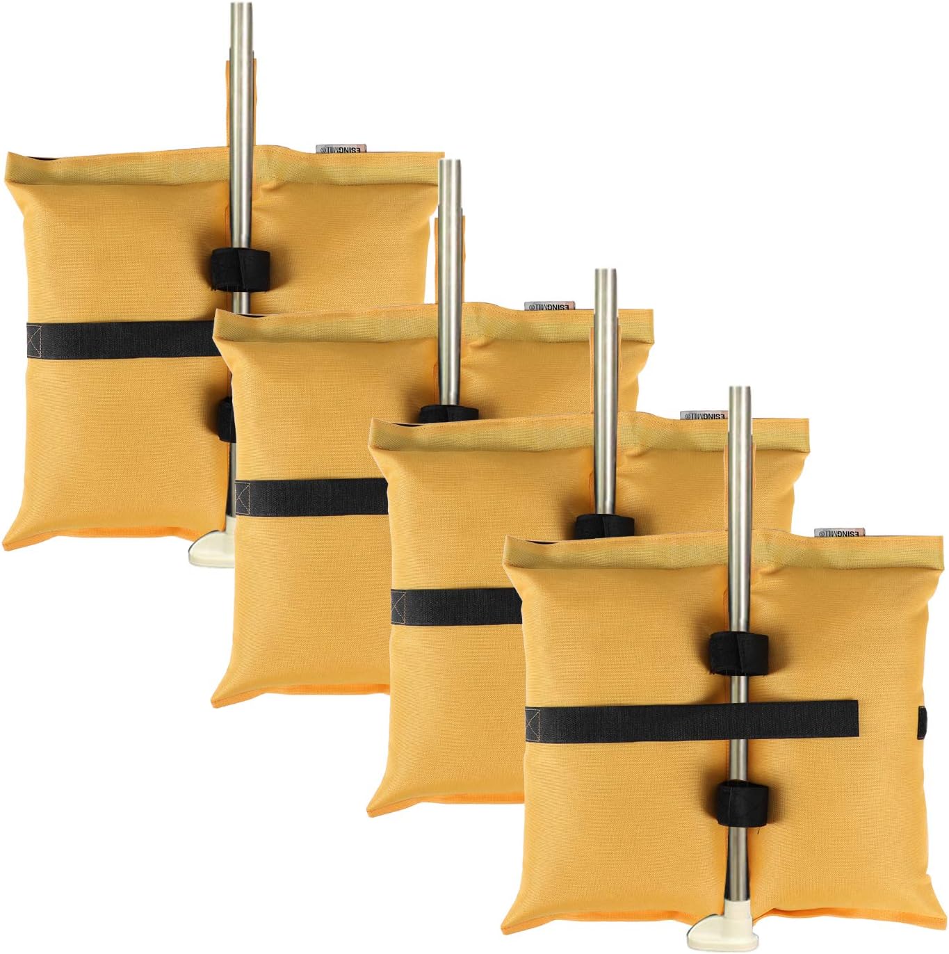 Canopy Weight Bags for Pop up Tent, 4pcs/pack Leg Weights Sand Bags with Belt for Instant Outdoor Sun Shelter Canopy Legs, Heavy Duty Stability Sandbag Weighted Feet Bag