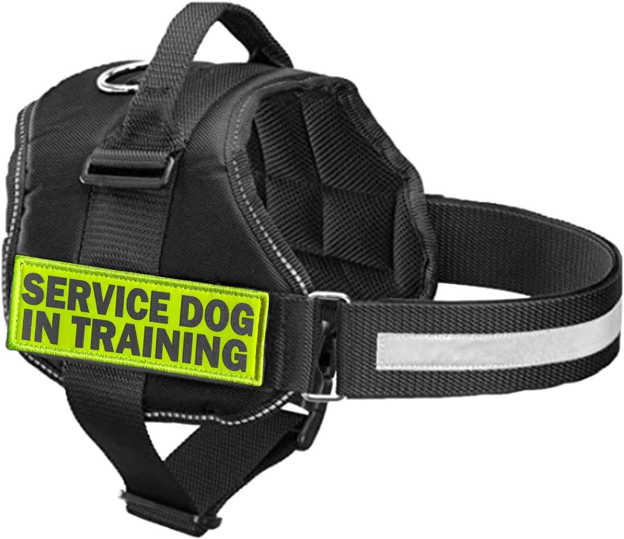 jujupups Reflective Dog Patches 2 Pack Service Dog ，in Training， DO NOT PET Tags with Hook and