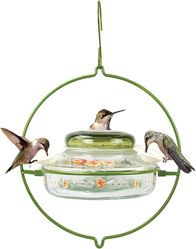 Nature's Way Bird Products - Comedero decorativo para colibríes con relleno superior de cristal, ramo de Gardenia (DTHF2)