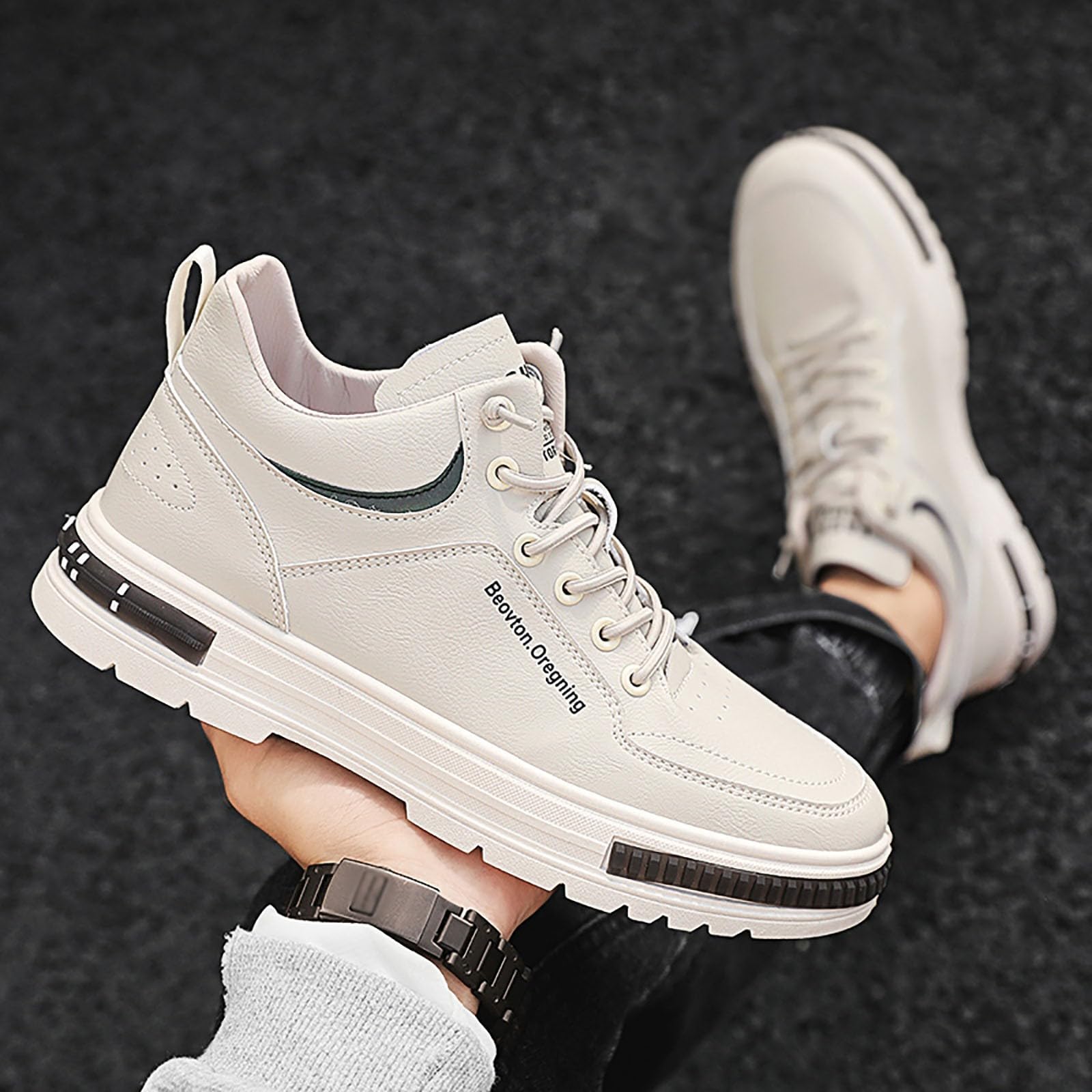 Freizeitschuhe Herren Leicht， Sommerschuhe Dicke Sohle Mit