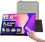 Cocopar Moniteur portable 15.6 1 cm 1080P FHD 60Hz 85% sRGB Moniteur de voyage avec haut-parleur HDMI USB-C Deuxième écran pour ordinateur portable MacBook Surface PC Xbox PS4/5, VESA Montable, avec stand Kick intégré