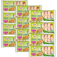 HALAL Fruit Cake with Glazed Fruit, Individually wrapped slices, Halal Sweets 12 packs, 84 slices