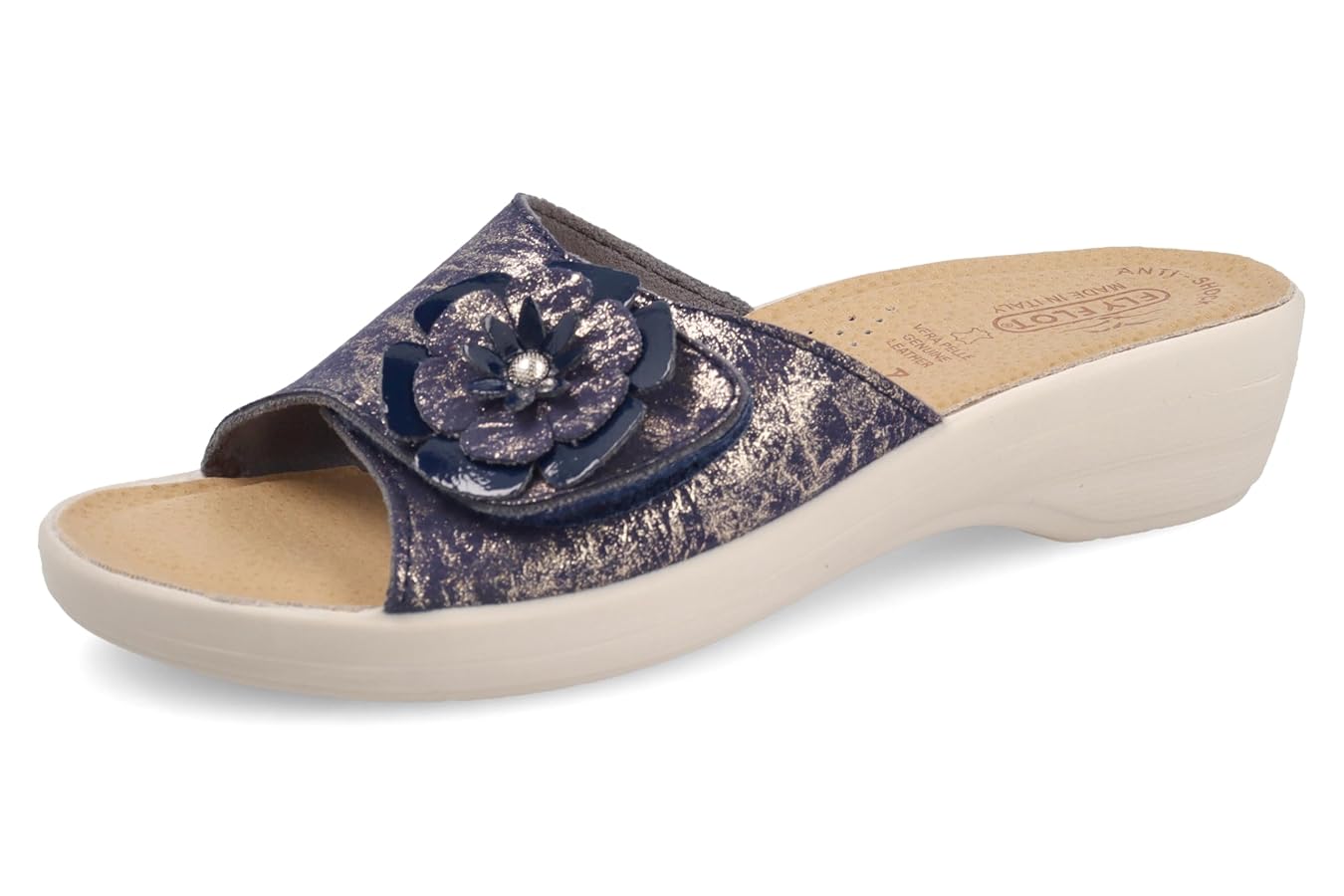 Ciabatte Donna Fly Flot Con Doppia Fascia Regolabile - Sottopiede In Pelle E Suola Comfort - Foto 5