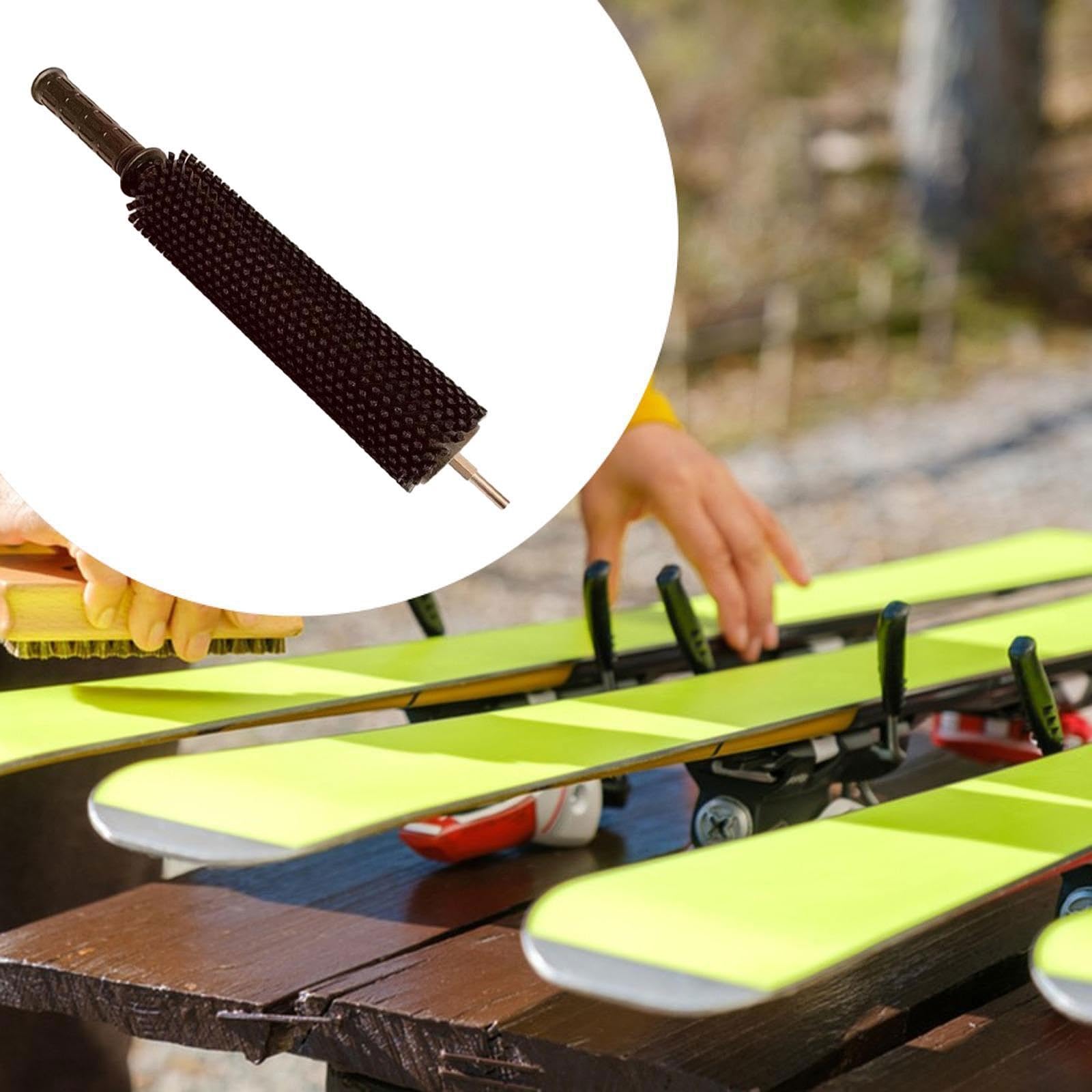 Brosse à Farter Les Skis avec Manche, Brosse en Nylon de 30 Cm, Légère.