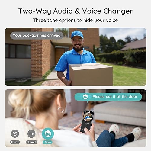 Miniatura 5 de BOIFUN Timbre inalámbrico - No requiere suscripción, ultra gran angular de 180, 2K FHD, detección y alerta de AI, visión nocturna HDR, audio