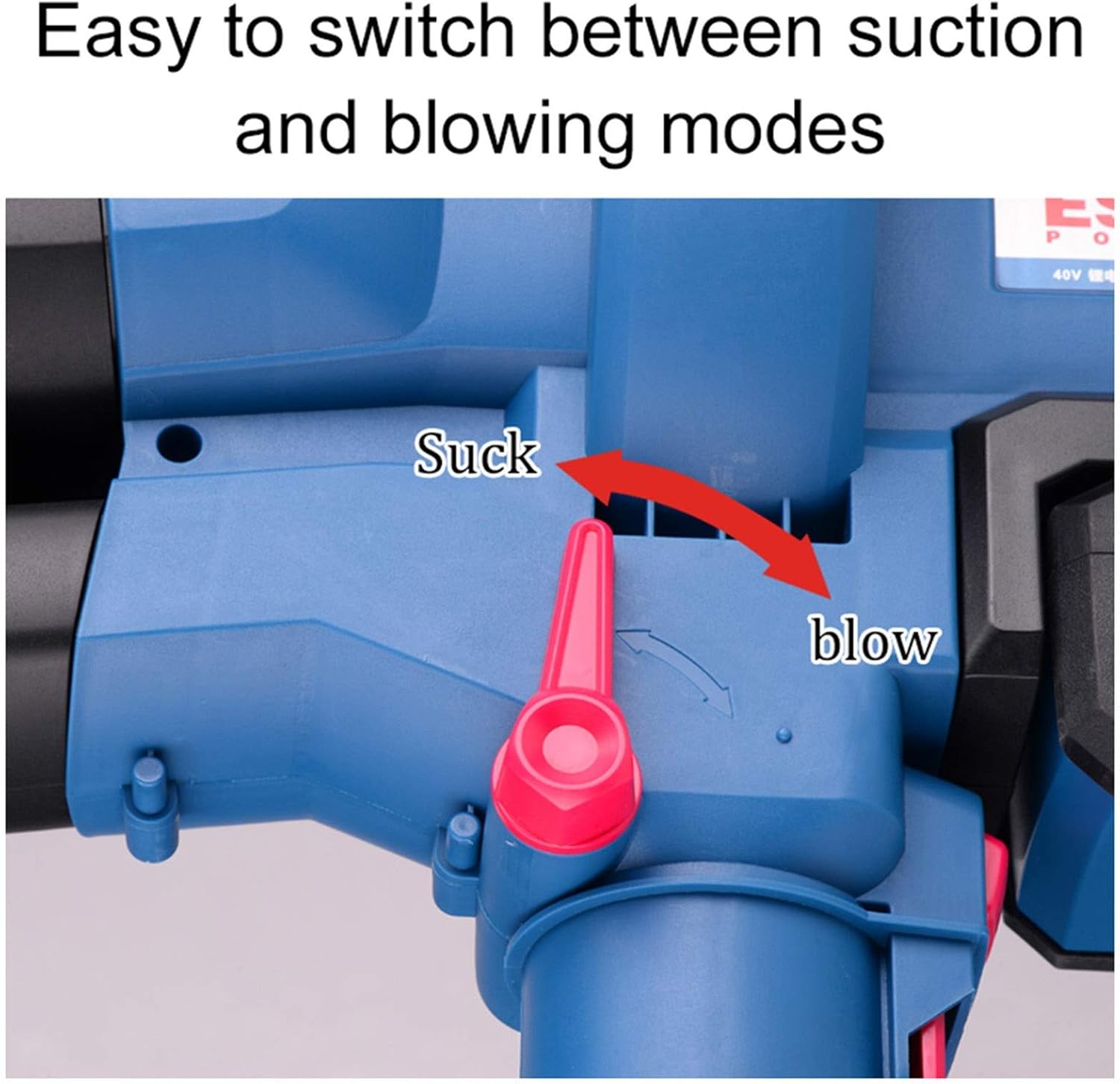 Convenient 3-in-1 Garden Blower Cordless 40V Electric Leaf Blower and Vacuum & Shredder Lightweight 5-Speed Control with Large 45L Bag (Color : B-2.0Ah)