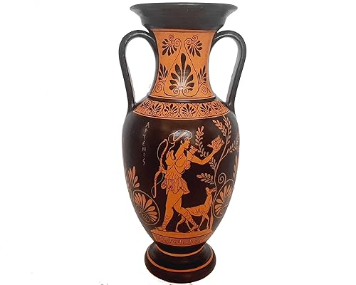 Miniatura 9 de Red figure Pottery Vase 36cm,Hecate and Goddess Artemis