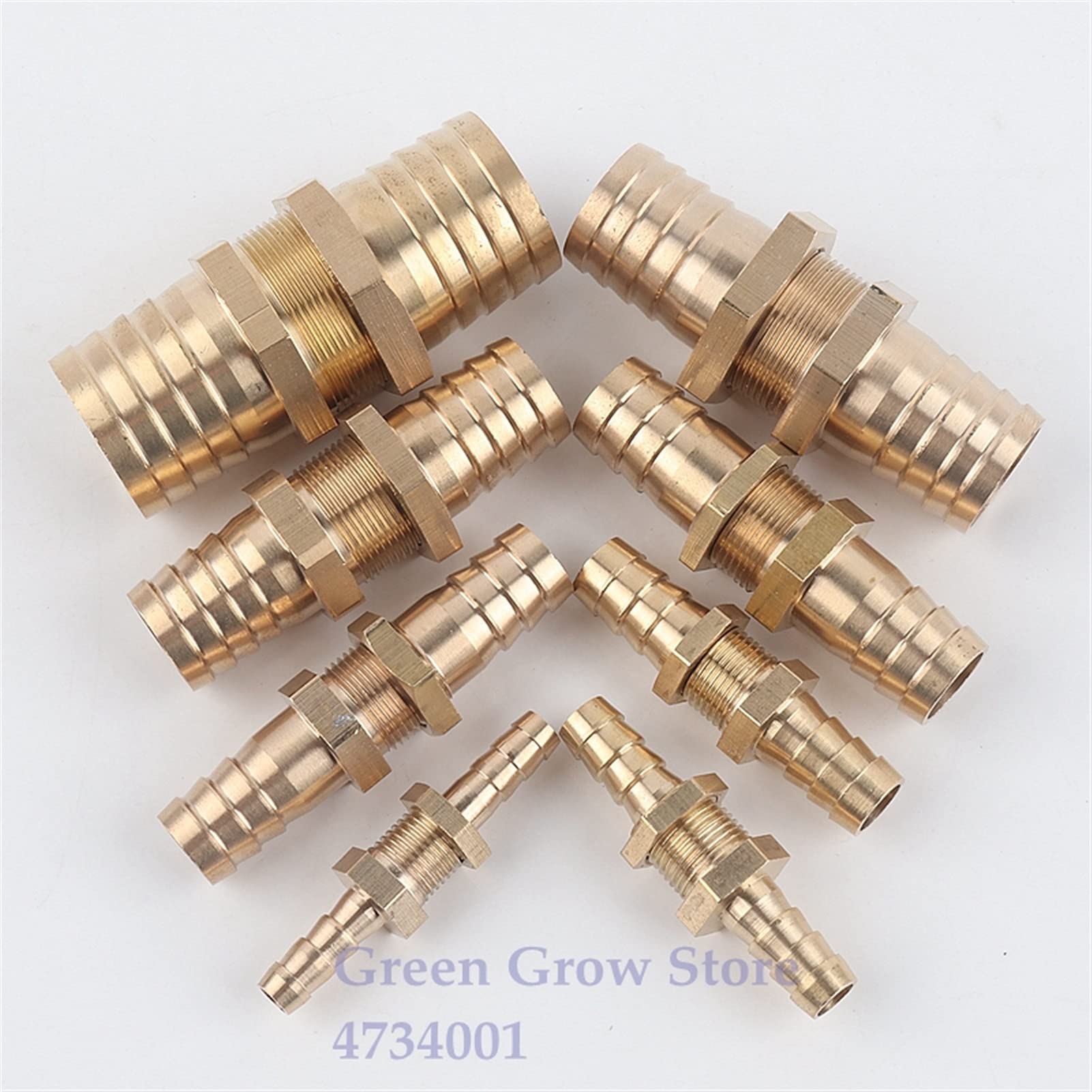 Lnanqing-schlauchverbinder messing 6-25mm Kupfer gerade Steckverbinder Sechskantmutter Bewässerungssystem Aquarium Adapter Wassertank Schlauch Gelenk Luftpumpenpfeife, Anschluss für Gartenschlauch