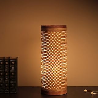 Sponsored Ad - kraftinn Bamboo LED Table Lamp, Brown, Pack Of 1(Wood)