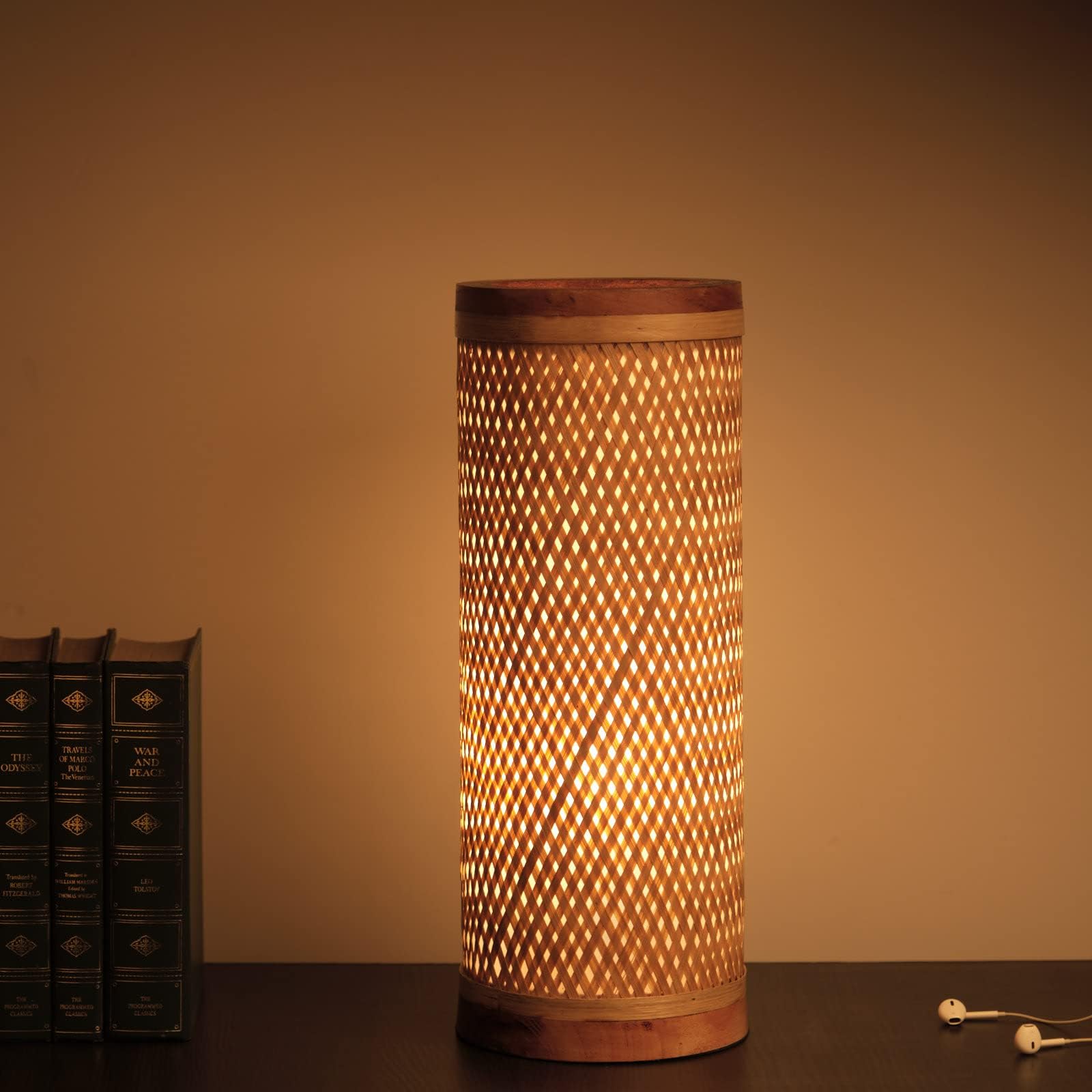 Bamboo LED Table Lamp, Brown, Pack Of 1(Wood)
