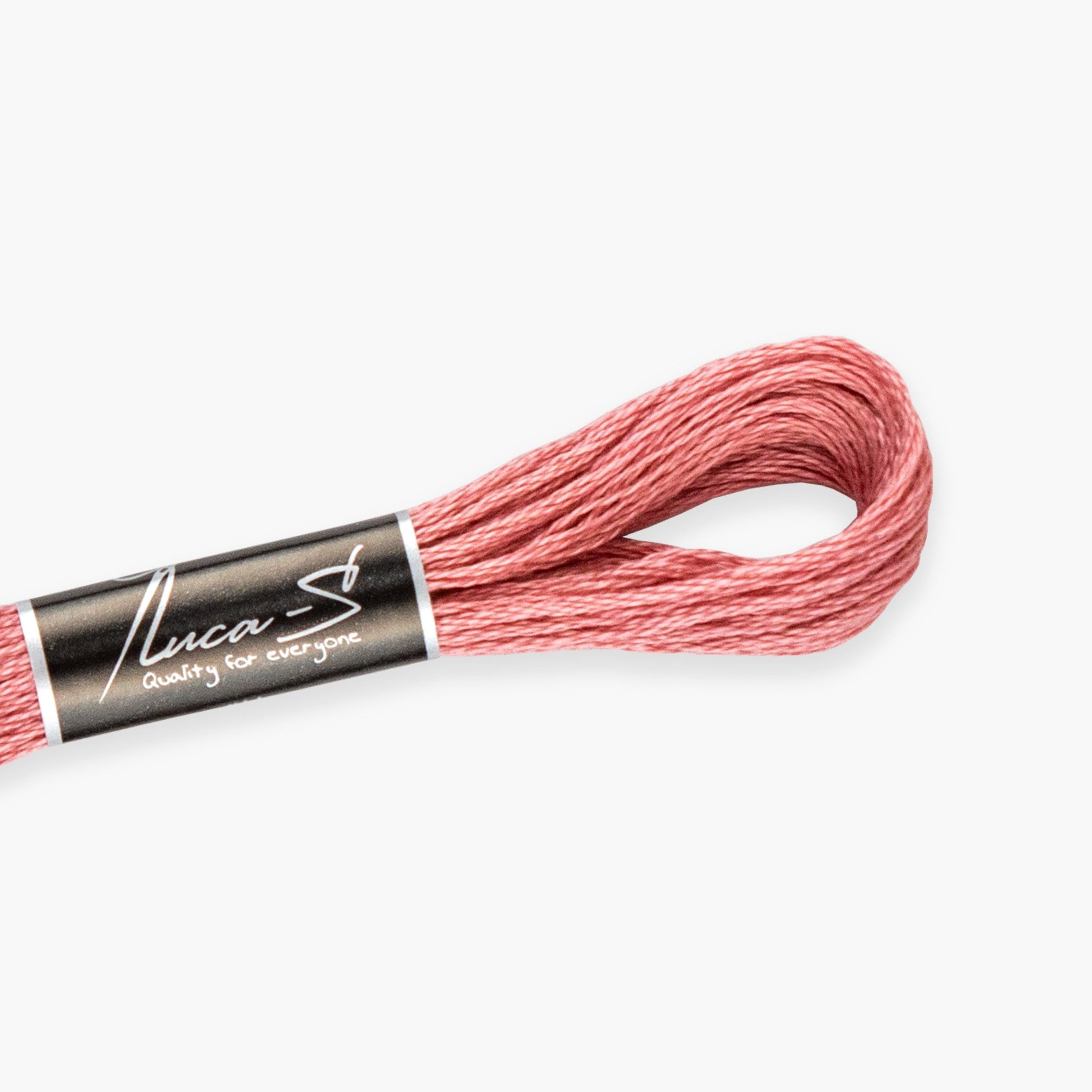 Premium Embroidery Thread Luca-S, 100% Giza Cotton, Oeko TEX Certified Stranded Cotton - 78 / DMC 152 / Anchor 894