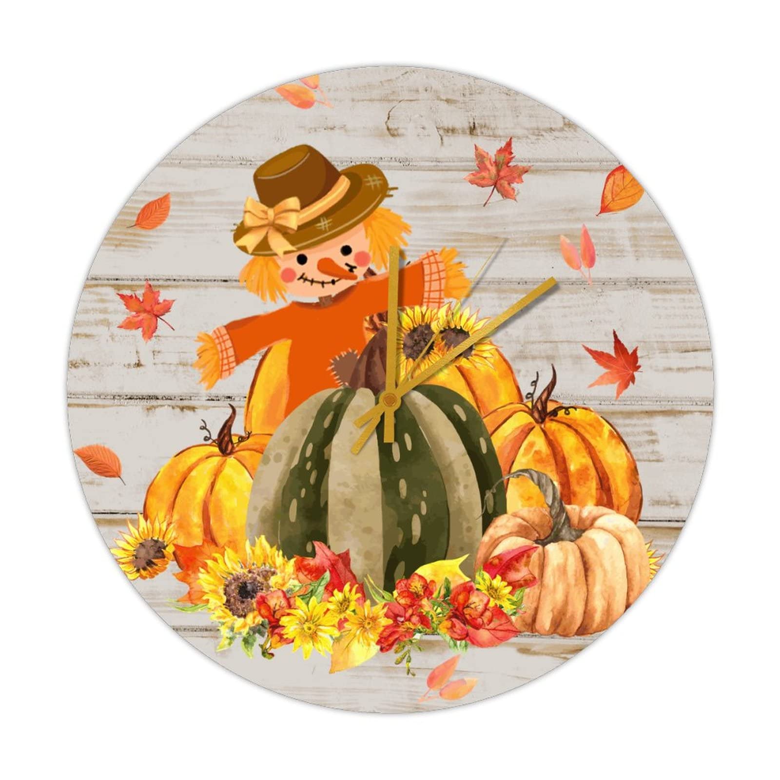Horloge murale citrouilles et décorations d'automne pour raviver les souvenirs de saison