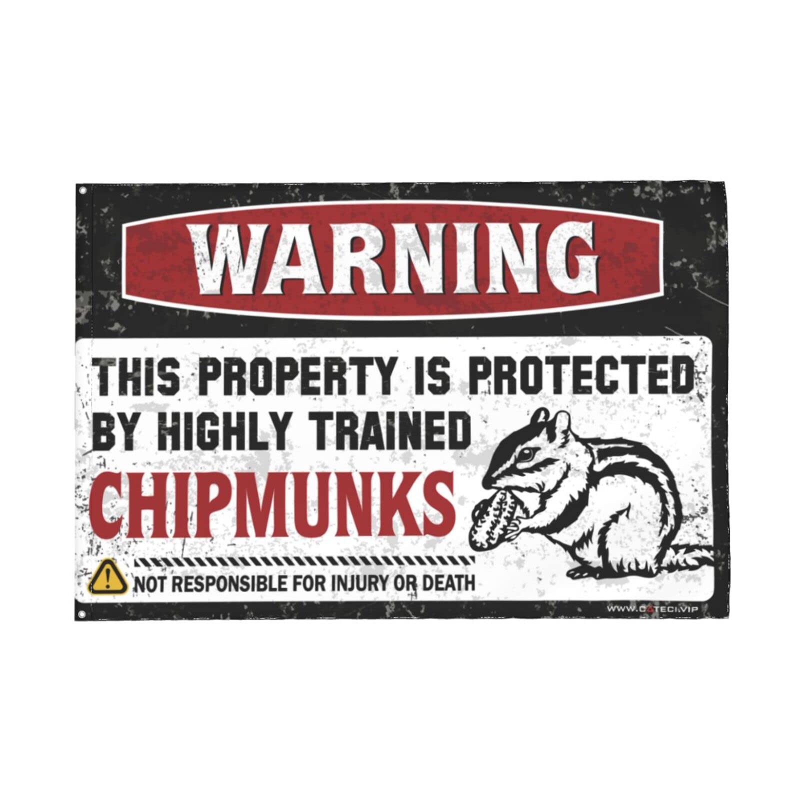 Warnschild 'Warning This Property Is Protected By A Highly Trained Goat' – 20,3x30,5 Cm, Aus Metall