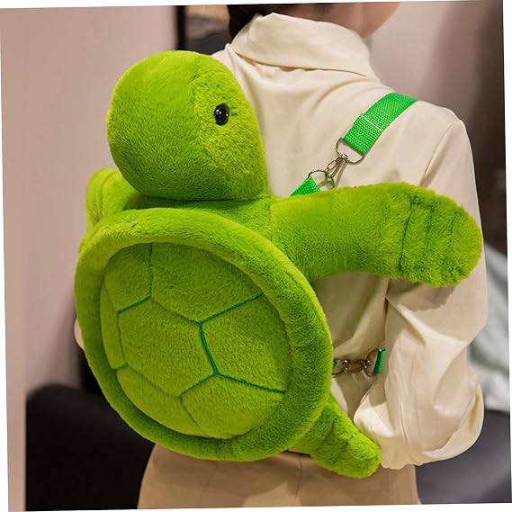 Turtle Backpack, Adorable Plush Adjustable Turtle Shells Backpack, Cute Soft Stuffed Animal Crossbody Bag for Girls Boys School Trips Festivals, Urlaubsdekor