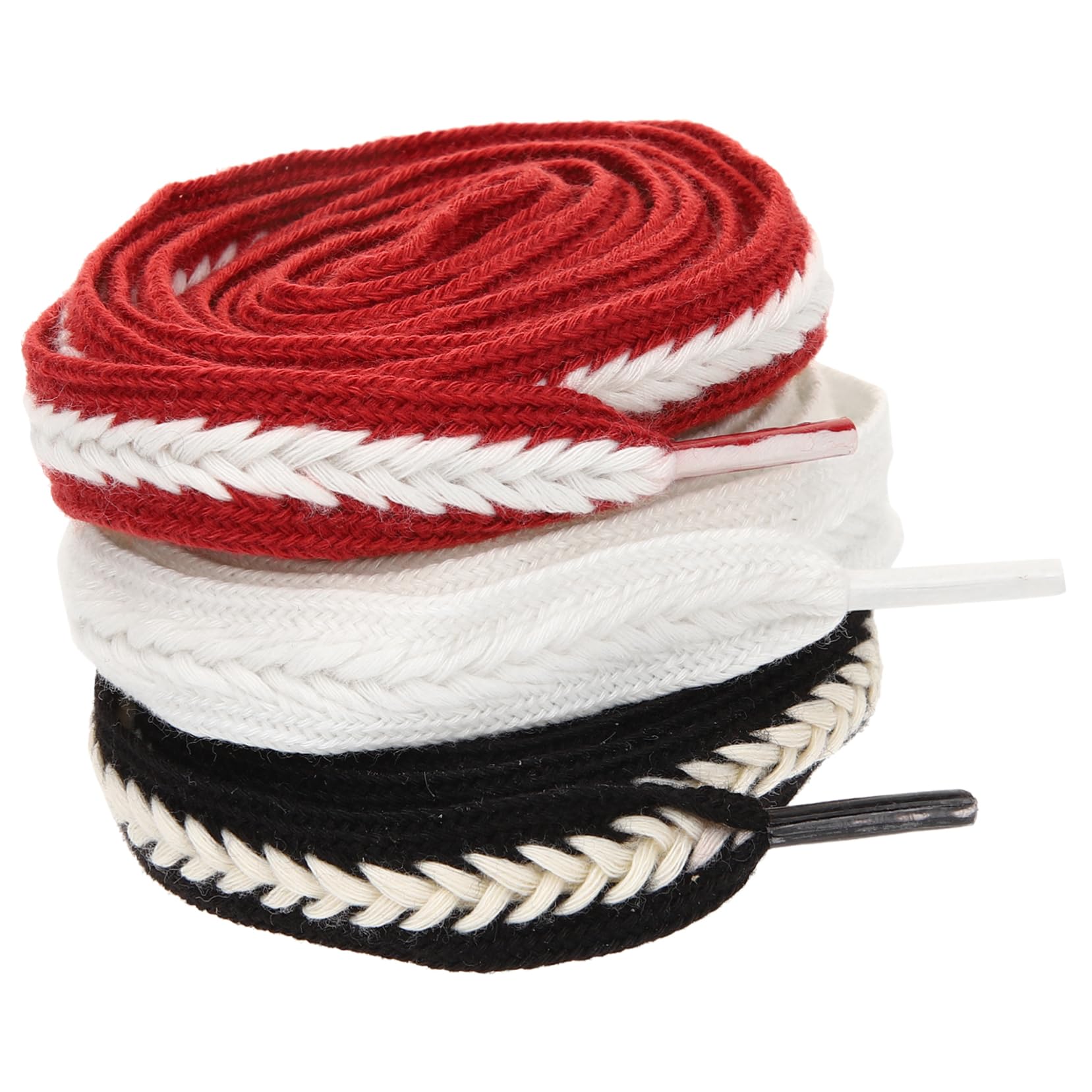 15pares Replacement Wide Shoelaces for Sneakers Casual and Outdoor Shoes Weave Design