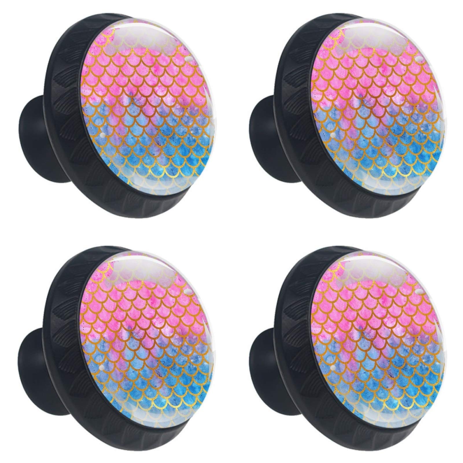Boutons de cuisine en verre sirène 30mm pour bouton de meuble, poignée de tiroir et armoire