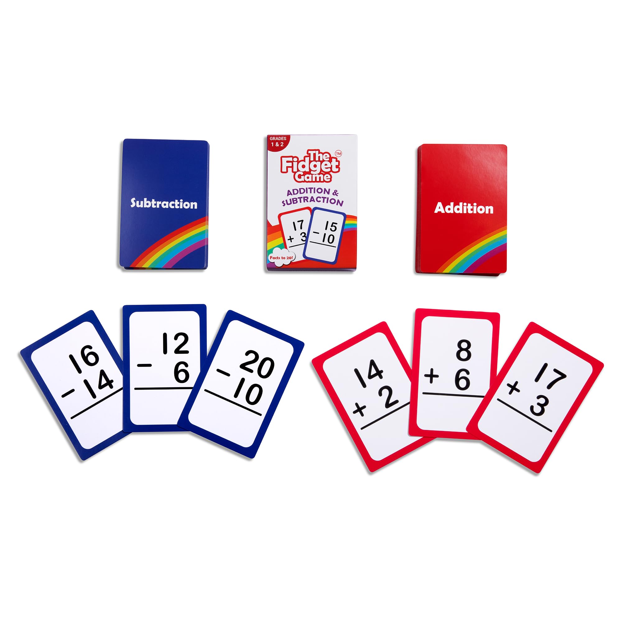 Addition & Subtraction Flash Cards, Math Games for Children to Practice Identifying Numbers - Educational Learning Toy & Interactive Tools for Ages 6 to 8 Years