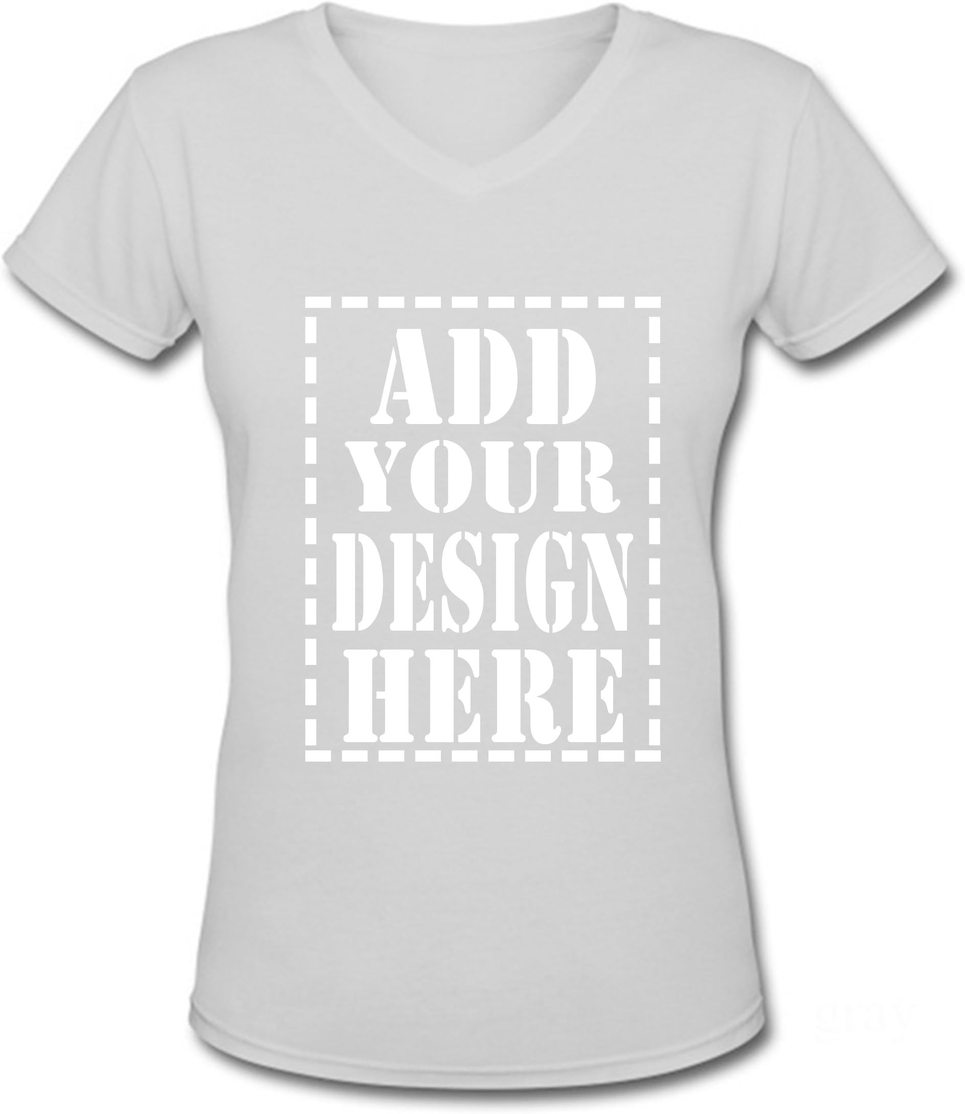 CustomPersonalized Image/Text for Your Company/Wedding/Greetings with Digital Printing | Unisex Adult | Custom V T-Shirt for Women