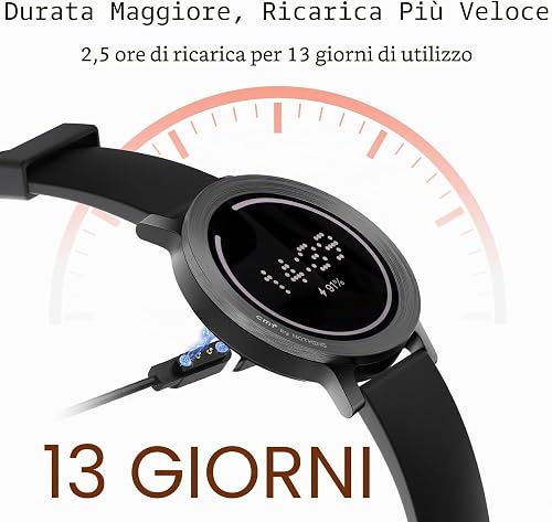 CMF by Nothing Watch 3 Pro Smartwatch with 1.43’ AMOLED Display, 13 days Battery Life, Dual-band GPS, Bluetooth Calls with AI Noise Reduction, Advanced Heart Rate and Sleep Monitoring- Dark Grey - 6