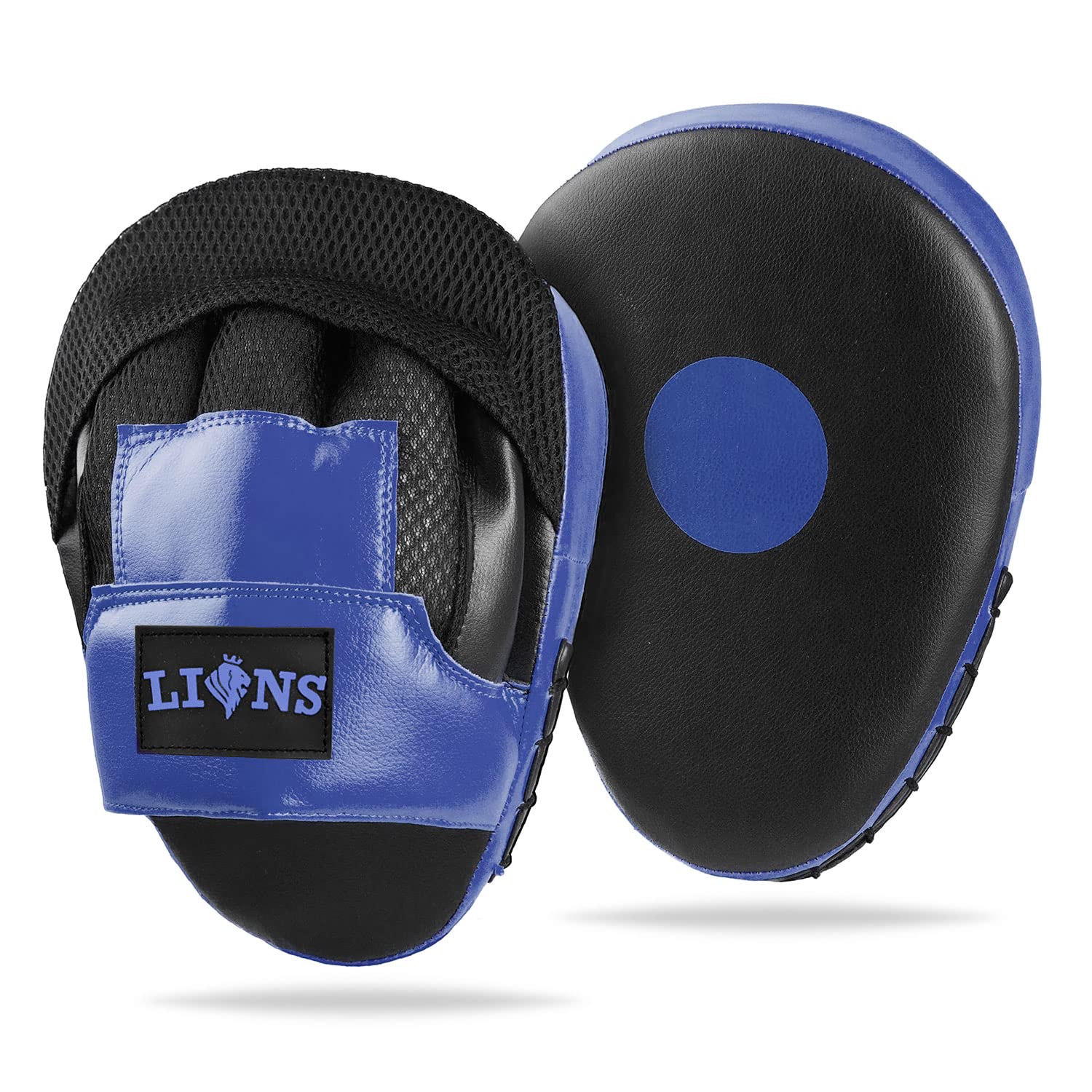Lions Target Focus Pads - Martial Arts Punching Training Hand Punch Mitts (Mesh Blue) โ image 1