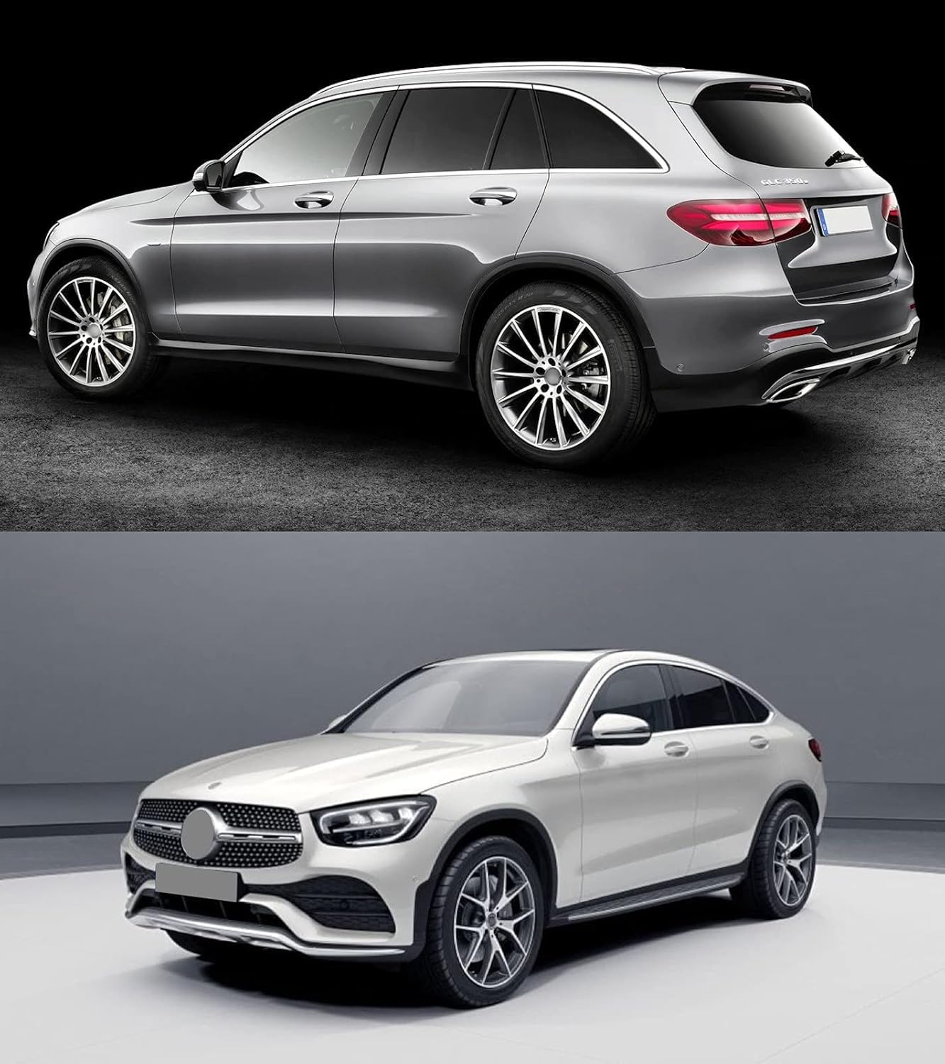 Alfombrillas para Mercedes GLC X253 / C253 Desde 2015-2023, EQC 2019-, Antideslizantes, a Medida, con talonera de Goma Reforzada