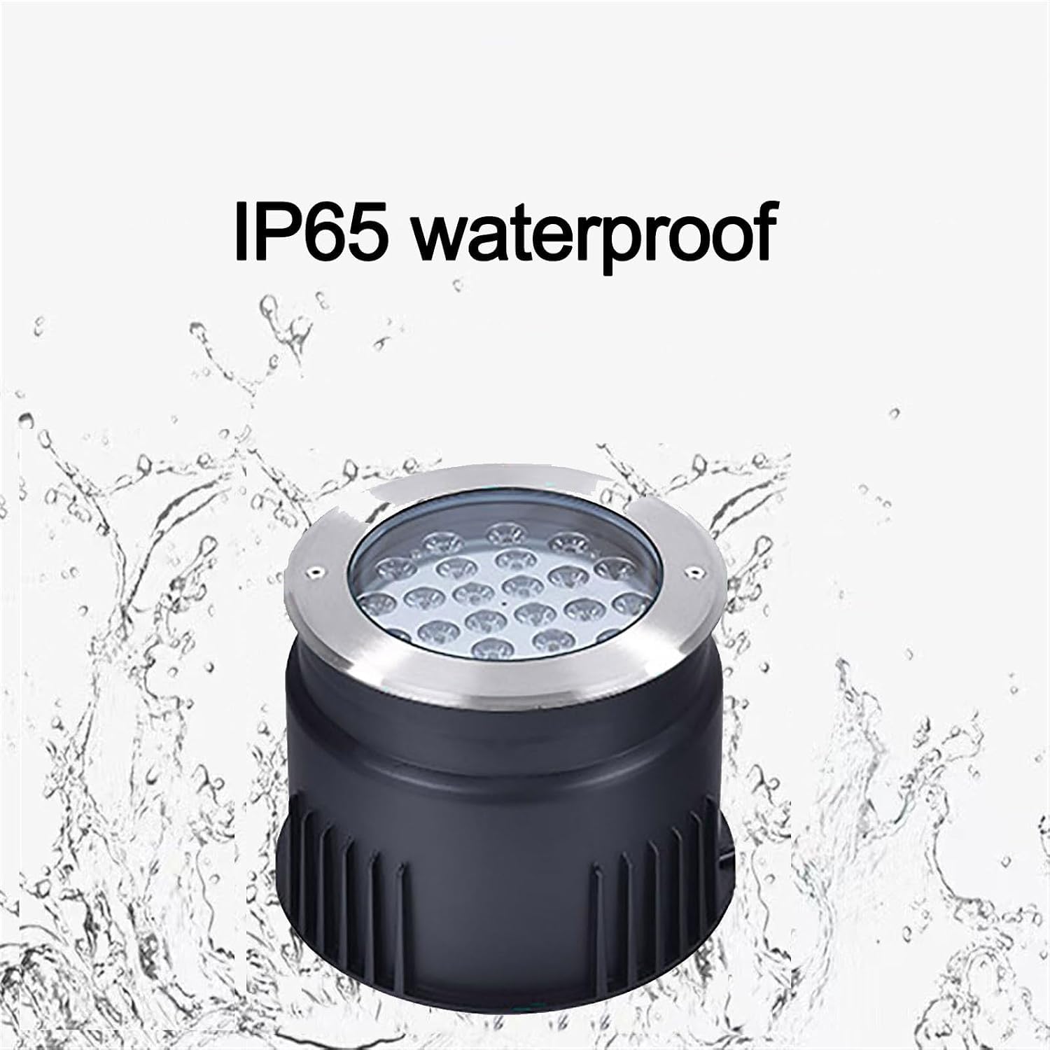 Zewnętrzne oświetlenie krajobrazowe - podziemne oświetlenie LED, wpuszczane okrągłe światło AC 220 V, wodoodporna lampa podłogowa IP65, oświetlenie podłogowe na podwórku, dekoracyjne oświetlenie LED