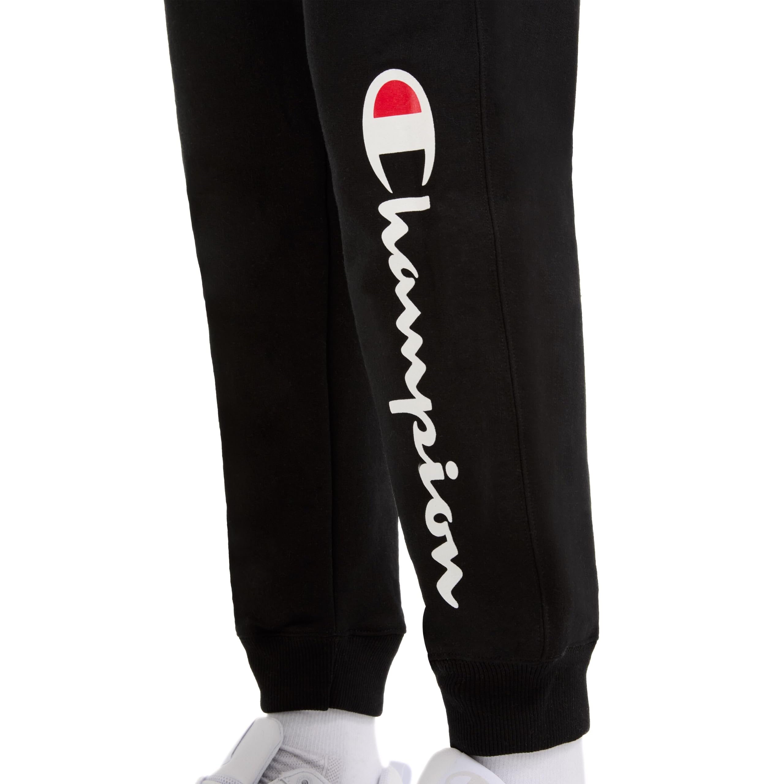 Champion - Champion Pantaloni da Jogging Powerblend da Donna con Logo Script, Pantaloni da Tuta Donna