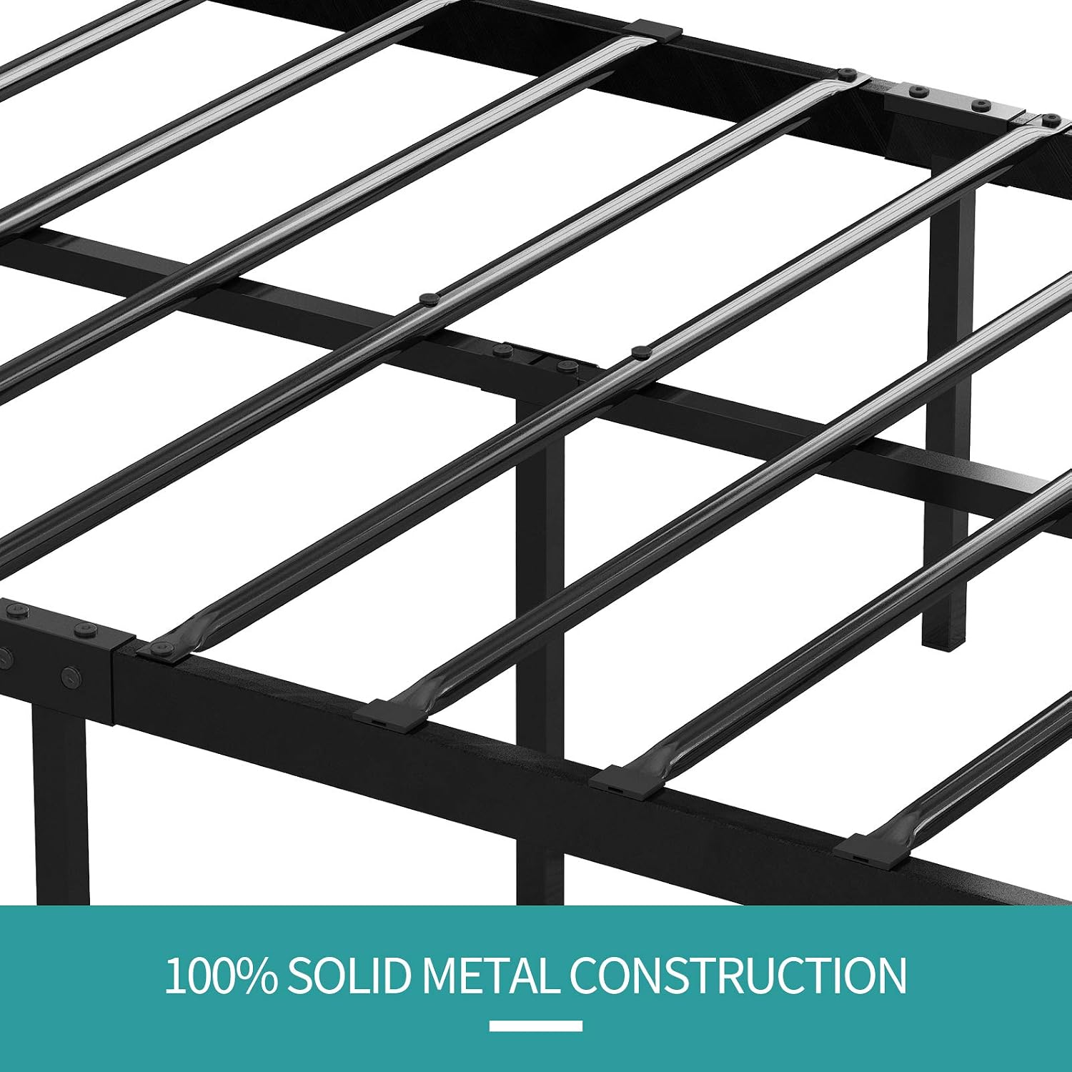 mecor Twin Curved Metal Bed Frame - Princess Platform Bed with Vintage Headboard Footboard - Mattress Foundation for Kids Girls Boys - No Box Spring Needed(Twin, Black)