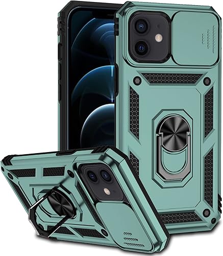Hitaoyou iPhone 12/12 pro case, iPhone 12/12 pro Case with Camera Cover & Kickst