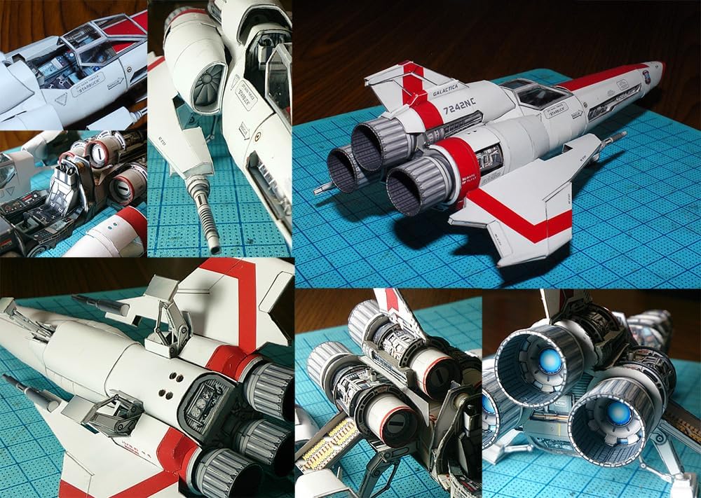 NZPOST Battlestar Galactic Viper Mark 2 DIY Handcraft Paper Model KIT(Unassembled Kit), As pic