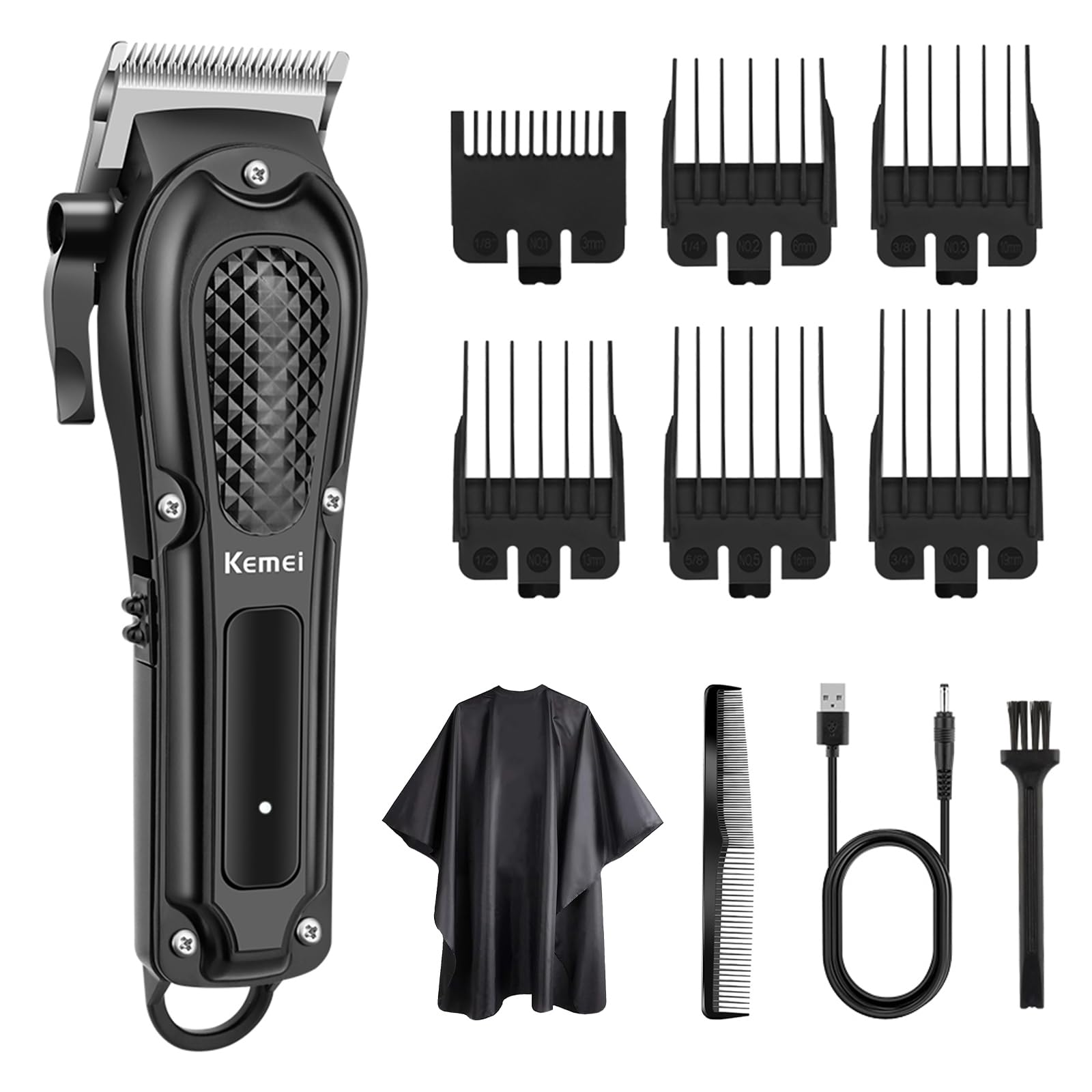 KEMEI KM-1071 - Cortapelos para hombre profesional, cortadora de pelo eléctrica, cortadora de pelo inalámbrica, cortapelos recargable para hombre, corte de pelo