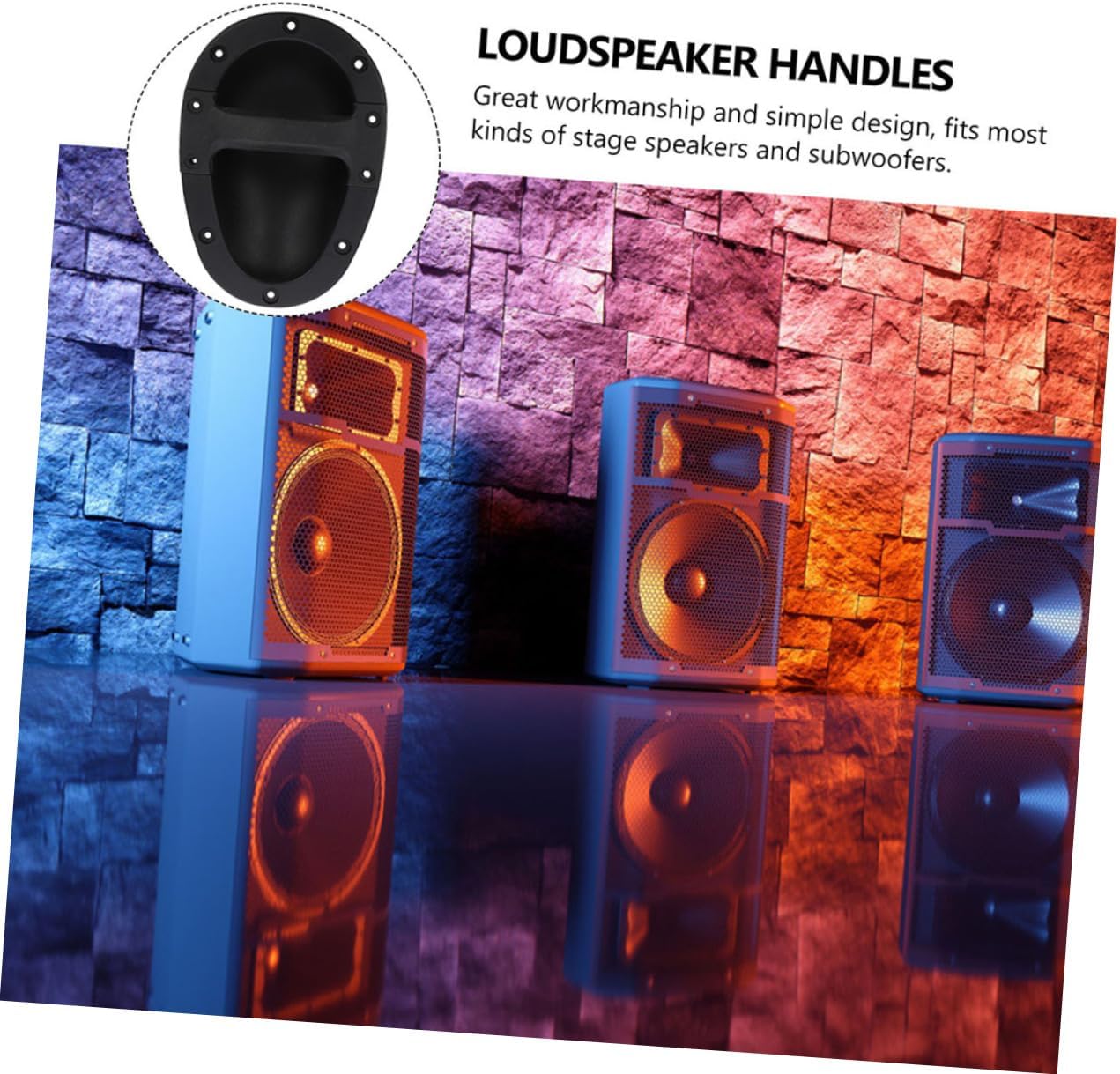 4Pcs Durable Speaker Handle Replacement Comfortable Grasp for Easy Carrying Fits Various Speakers and Sound Boxes Sturdy and Reliable Design for Amplifiers and Cabinets