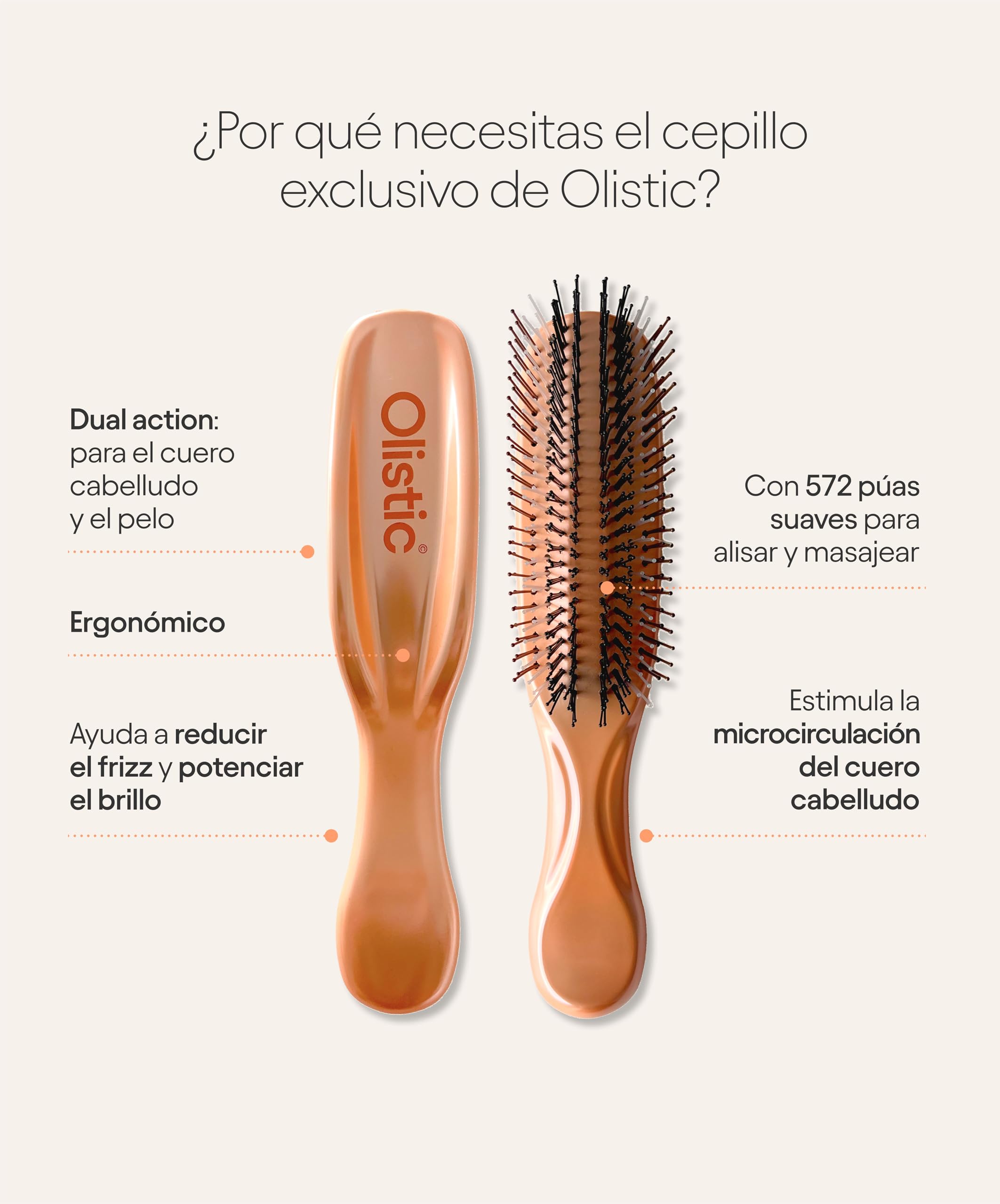 Olistic WOMEN - Pack de 3 x 28 Ampollas + Cepillo, Suplemento Anticaída Cabello para Mujer, Fortalece las Fibras Capilares y Ayuda a Prevenir la Caída de Pelo, Natural, Vegano, Sin Gluten