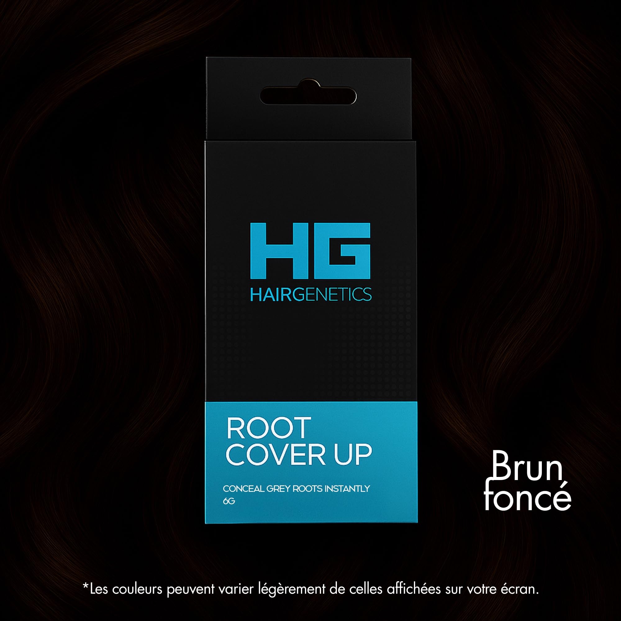 Hair Genetics Retouche Racines Cheveux - Résultats professionnels naturels, rapides et faciles - Coloration Cheveux Gris - Remplit les sourcils - Coloration cheveux chatain - (marron foncé)