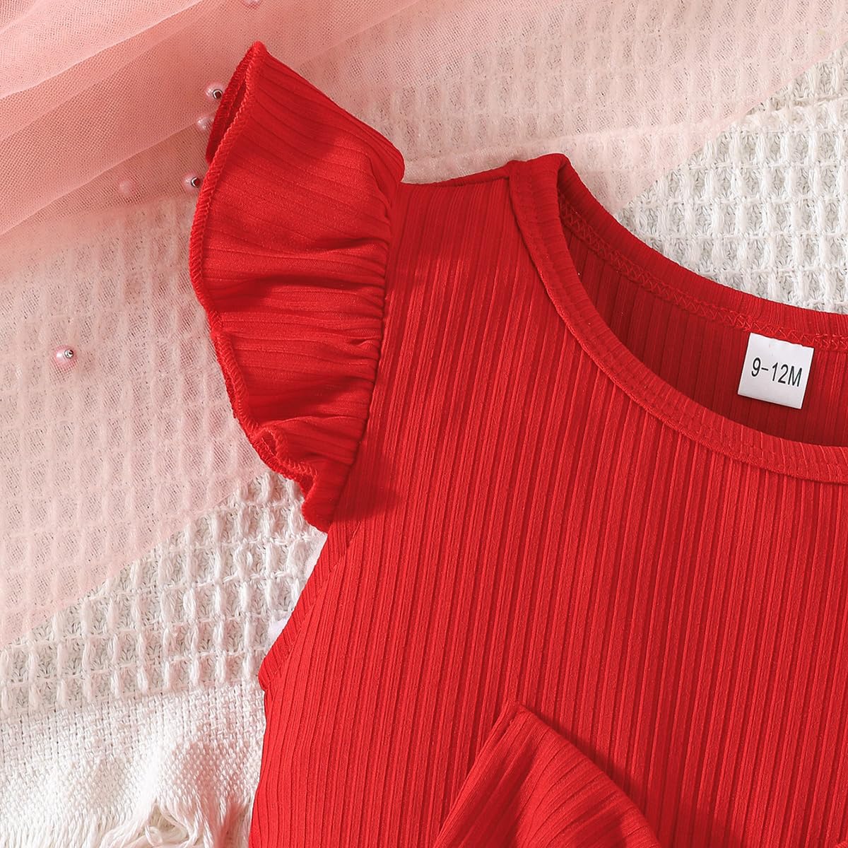 Robe Bébé Fille Imprimée Papillon Nœud Volants sans Manches Robe D'été Mignonne à Pois pour Filles - 5