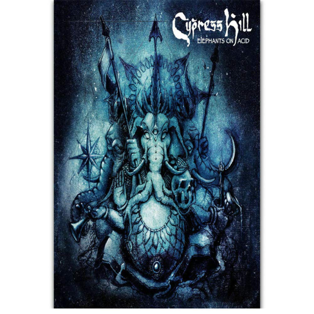 chtshjdtb Cypress Hill Elephants On Acid New Album Art Canvas Poster Print Living Room Home Artwork Decor -20X28 Inch No Frame 1 Pcs
