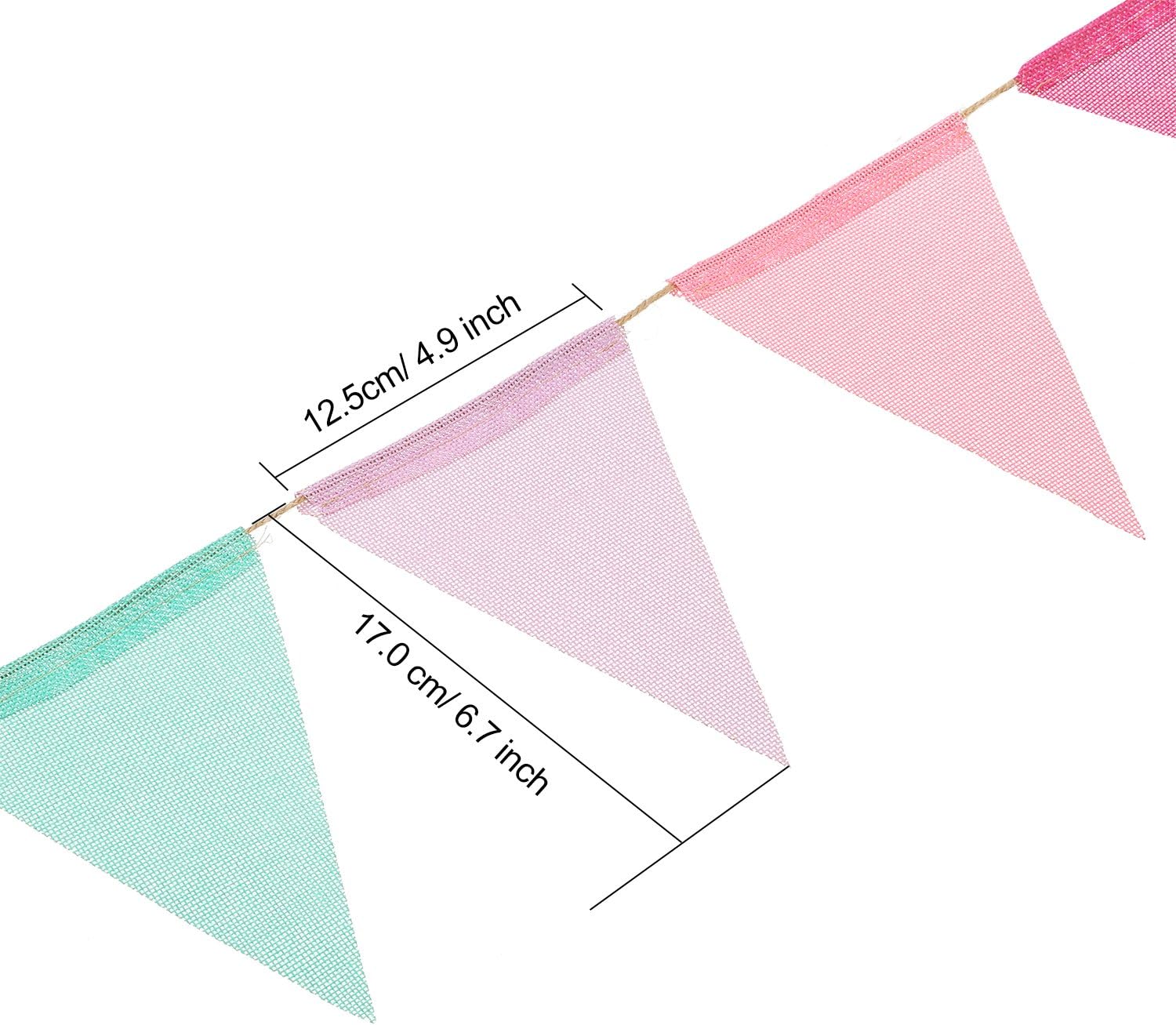 Shappy 18 Flags Imitated Burlap Pennant Banner, Multicolor Fabric ...
