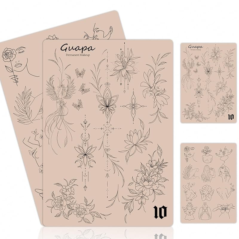 Rasmet 2 unidades de pele de treino para tatuagem em silicone rosa, 20,5 cm x 14,5 cm, espessura de 1,5 mm, modelo 2PCS Pink Pad #10