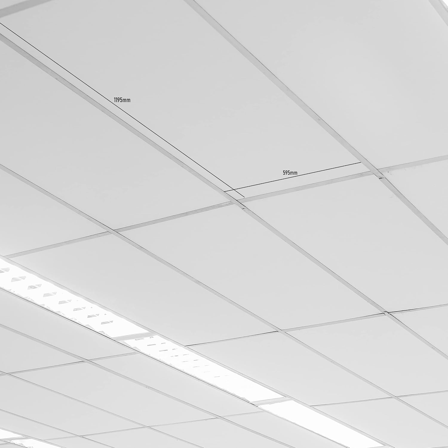 Ceiling Expert 732006089917 Vinyl 1200 x 600 Ceiling Tiles, 1195 x 595