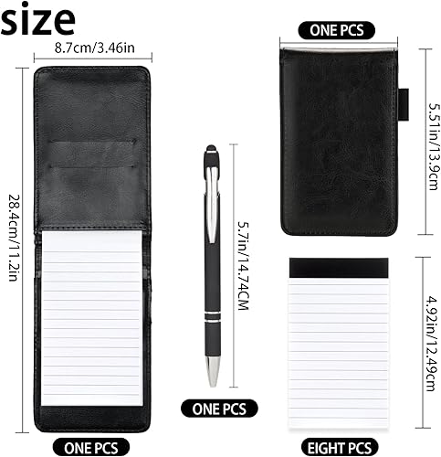 Miniatura 2 de Camelmother Juego de 10 soportes para bloc de notas pequeño, cuaderno de bolsillo de 3 x 5 pulgadas con bolígrafo